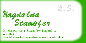 magdolna stampfer business card